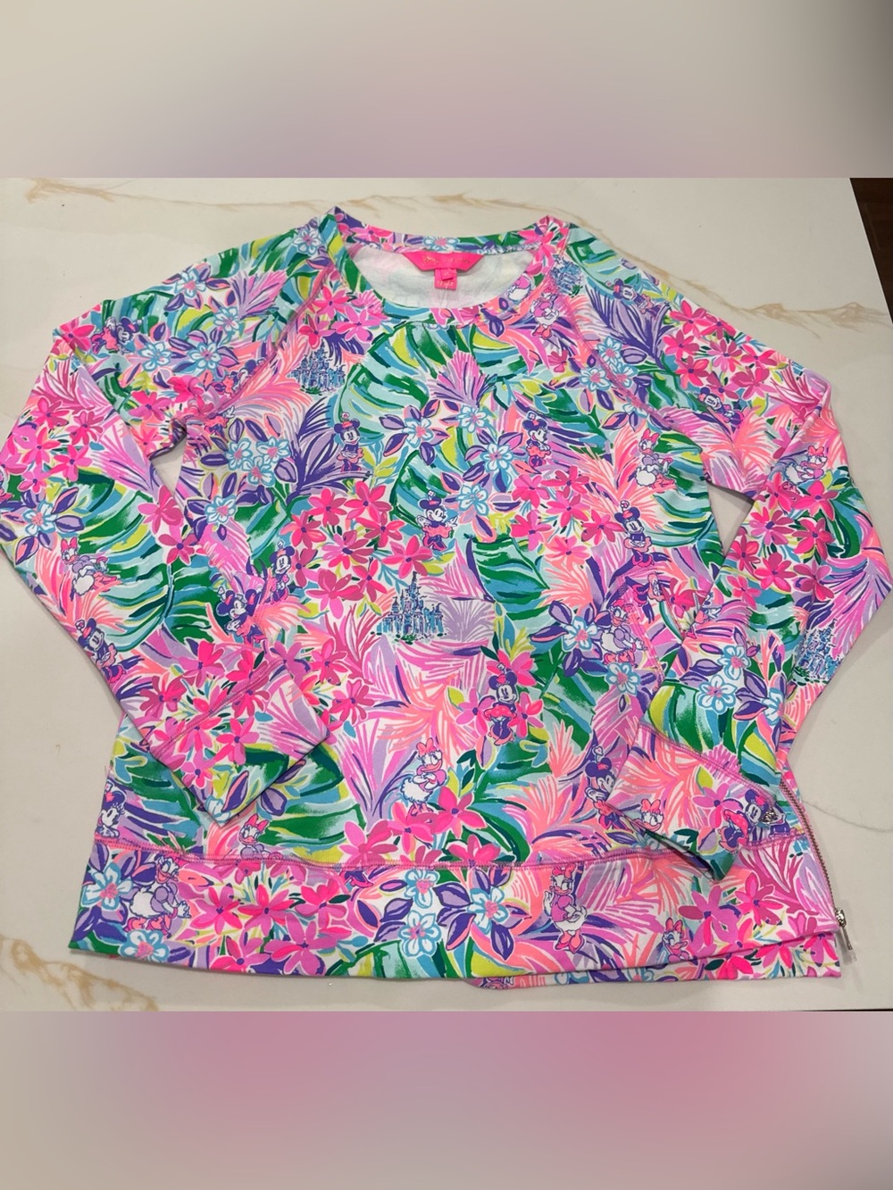 Disney Parks Lilly Pulitzer Beach Comber Pullover Minnie Daisy XS